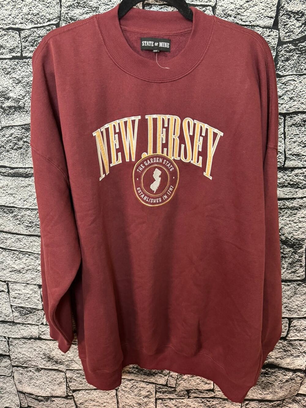 NWOT State of Mine New Jersey Sweatshirt - XXL